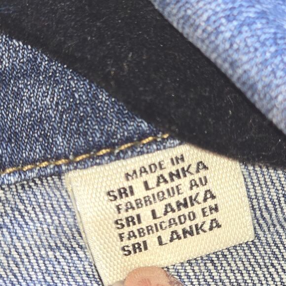 Levis Jacket Youth Boys Girls XL Blue Denim Jean Trucker Button Front Stretch - Picture 4 of 9